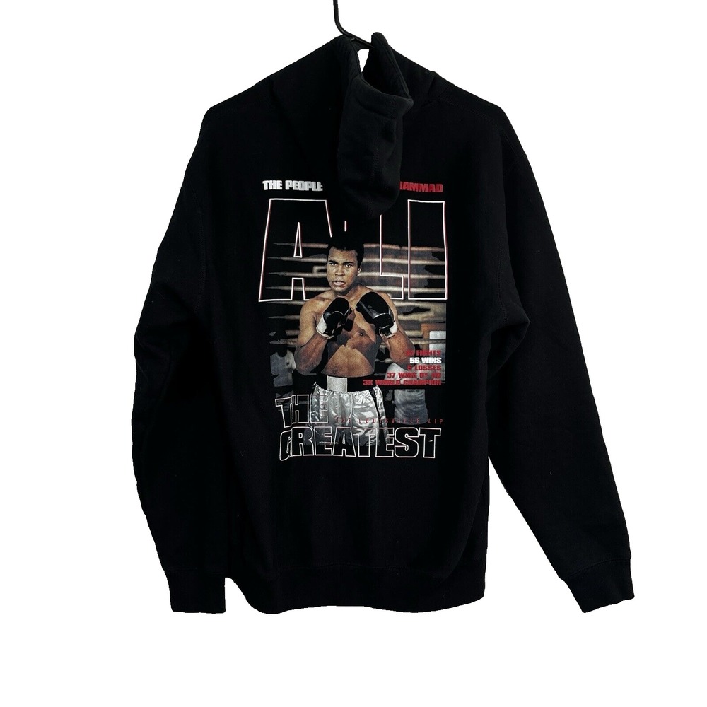 Shoe Palace Muhammad Ali Men's Large Hoodie Black Graphic Pullover Sweatshirt